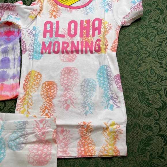 NWT 6x 7 ALOHA pineapple rainbow 4p pajamas childrens place summer easter spring - Picture 8 of 12